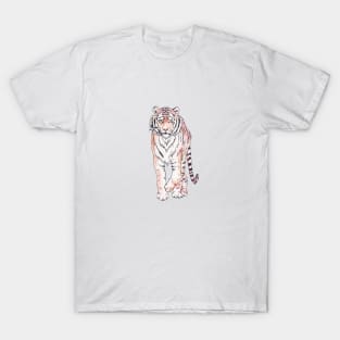 Approaching ink and watercolor tiger T-Shirt